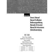 Rotel RB-1080 Amplifier manual cover