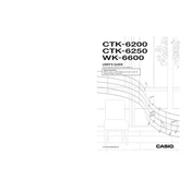 Casio CTK6250 Keyboard manual cover