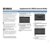 Yamaha Sirius Internet Radio Software manual cover