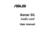 ASUS Xonar D1 Sound Card manual cover