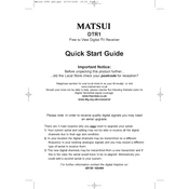 Matsui DTR1 manual cover