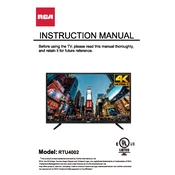 RCA RTU4002 TV manual cover