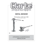 Clarke 7630073 CCB1 Metal Bender manual cover