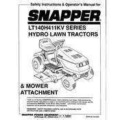 Snapper LT140H411KV Tractor manual cover