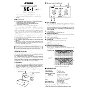 Yamaha NE-1 Equalizer manual cover