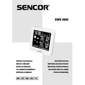 Sencor SWS 5600 Weather Station manual cover