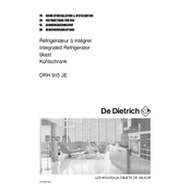 De Dietrich DRH915JE Refrigerator manual cover