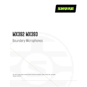 Shure MX392 Microphone manual cover