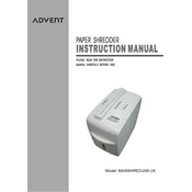 Advent MAXISHRED-200 UK manual cover