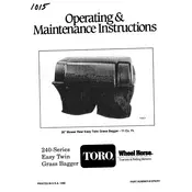 Toro Wheel Horse 38-inch 07-38BS01 Bagger manual cover