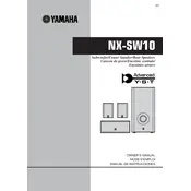 Yamaha NX-SW10 Subwoofer manual cover