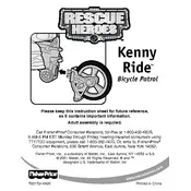 Fisher Price Mattel Rescue Heroes Body Force Kenny Ride Bicycle Patrol 78317 Toy manual cover