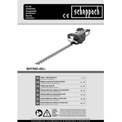 Scheppach BHT560-40Li 5910604900 Hedge Trimmer manual cover