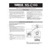 Yamaha NS-C103 Speaker manual cover