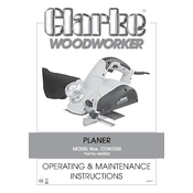 Clarke 6462026 CON1020 Planer manual cover