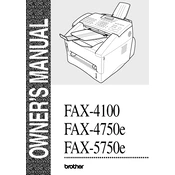 Brother FAX-4100 manual cover