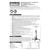 Sealey 300TRQ.V2 Transmission Jack manual cover