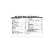 Chevrolet Monte Carlo 2003 manual cover