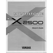 Yamaha X 2500 Keyboard manual cover