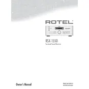 Rotel RSX-1550 Receiver manual cover