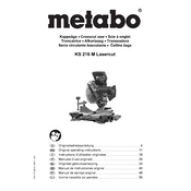 Metabo KS 216 M Lasercut Saw manual cover