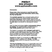 Pyle PMSU1 Speaker manual cover