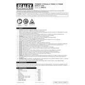 Sealey PPB15 Hydraulic Press manual cover