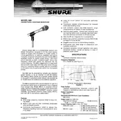 Shure 869 Microphone manual cover