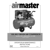 Clarke 2245307 Airmaster 14 100p Air Compressor manual cover