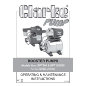 Clarke 7237006 BPT1200SS Booster Pump manual cover