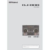 Roland Serato DJ-808 manual cover