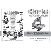 Clarke 6460030 CBS12WV 305mm 12 Inch Portable Bandsaw manual cover