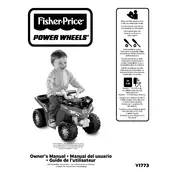 Power Wheels Mattel Kawasaki Lil Quad Y1773 Toy manual cover