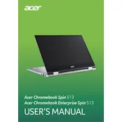 Acer Chromebook Spin 513 CP513-1H-S60F Laptop manual cover