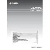 Yamaha NS-IW660 Speaker manual cover