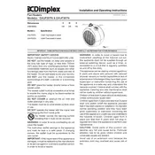 Dimplex DXUF20TN Heater manual cover