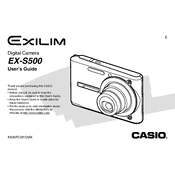 Casio EXS500 Camera manual cover