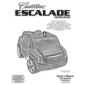 Power Wheels Mattel Cadillac Escalade M9780 Toy manual cover