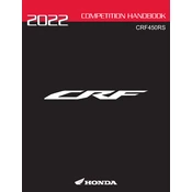 Honda CRF450RS 2022 Motorcycle manual cover