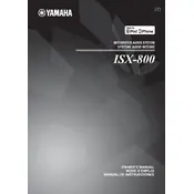 Yamaha ISX-800 Audio System manual cover