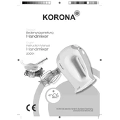 Korona 23001 Mixer manual cover