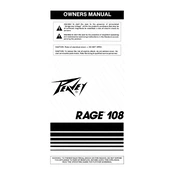 Peavey Rage 108 Equalizer manual cover