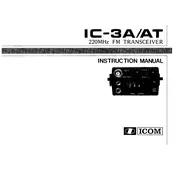 Icom IC-3A Transceiver manual cover