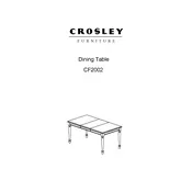 Crosley CF2002 Table manual cover