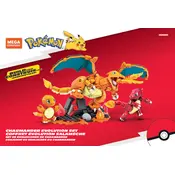 Mega Construx Mattel Pokemon Charmander Evolution HFG06 Construction Set manual cover