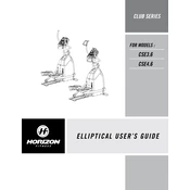 Horizon Fitness CSE3.6 2007 Elliptical manual cover