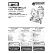 Ryobi P325 16 Nailer manual cover