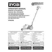 Ryobi RY40706 Edger manual cover