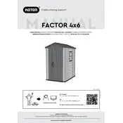 Keter Factor 4x6 Shed manual cover