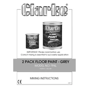 Clarke 3051280 2 Pack Floor Paint - Grey manual cover